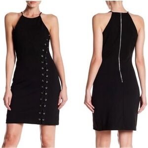 Parker Florence Lace Up Black Mini Dress Size XS